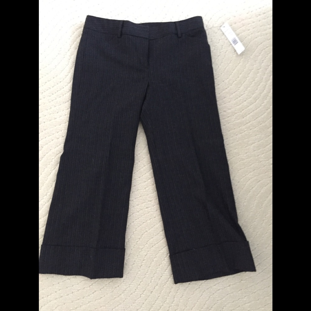 ❤️Cropped Elie Tahari wool pinstrip pants.